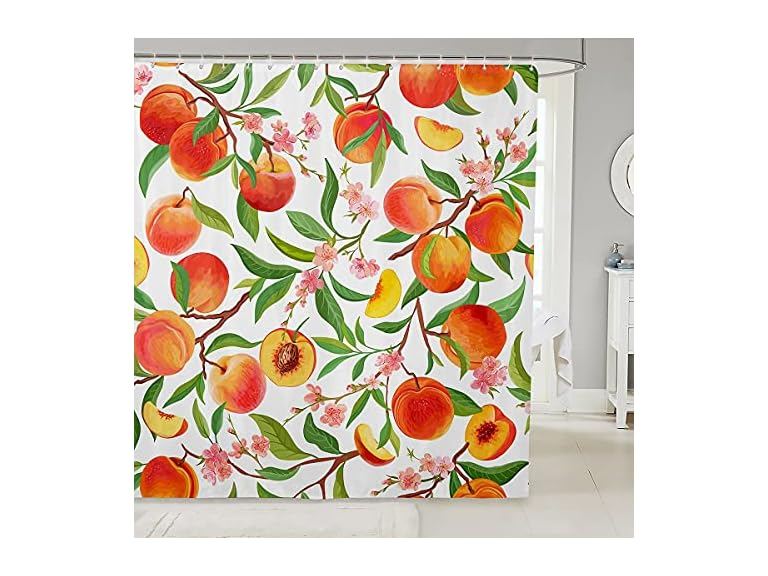 Feelyou Peach Fabric Shower Curtains Cute