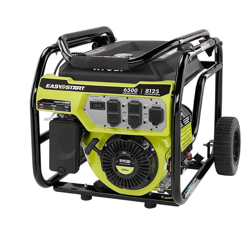 RYOBI - 8125/6500-Watt Gas Powered Portable Generator With CO Detect Shutdown Sensor For Storms and Jobsites