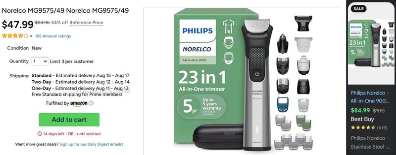PHILIPS NORELCO DOWN TO $47.99 👀