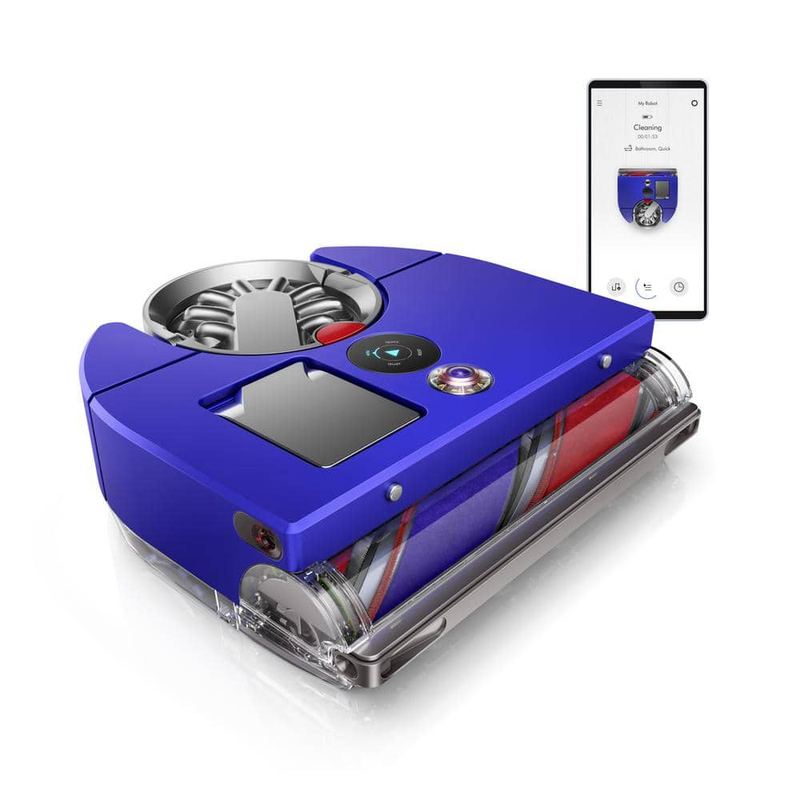 Dyson - 360-Volt is Nav 12.6 in. Robotic Vacuum with Smart Navigation in Blue