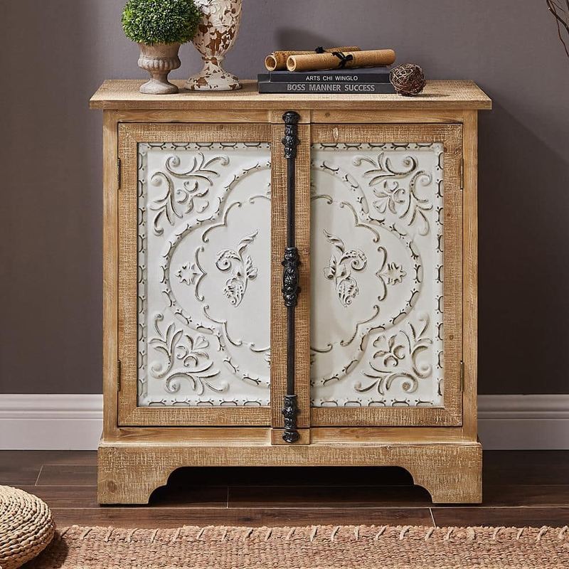 Art Leon - RUSTIC Natural MDF TOP 31.7 in. Buffet Sideboard