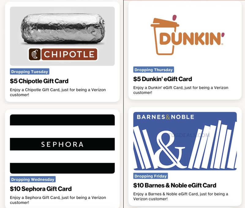 FREE GIFT CARDS FOR VERIZON CUSTOMERS 🤯