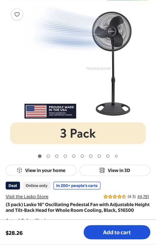 3 FANS FOR $28.26 AT WALMART 👀