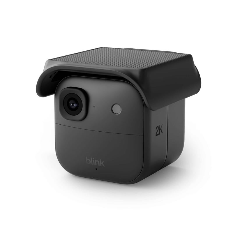 Blink - Solaris 2K+ — Solar-powered wireless smart security camera, runs in as little as 45 minutes of direct sun, Add on - Black