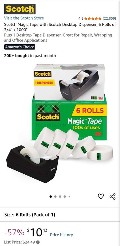 57% OFF SCOTCH MAGIC TAPE + DISPENSER