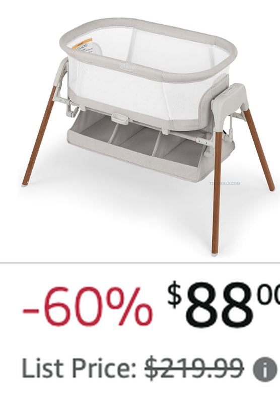 -60% Chicco LullaGlide Plus 3-in-1 Gliding Portable Baby Bassinet