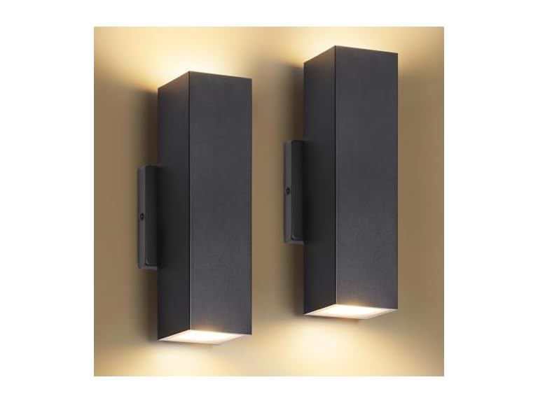 74% OFF: BesLowe 2-Pack Outdoor Wall Lights