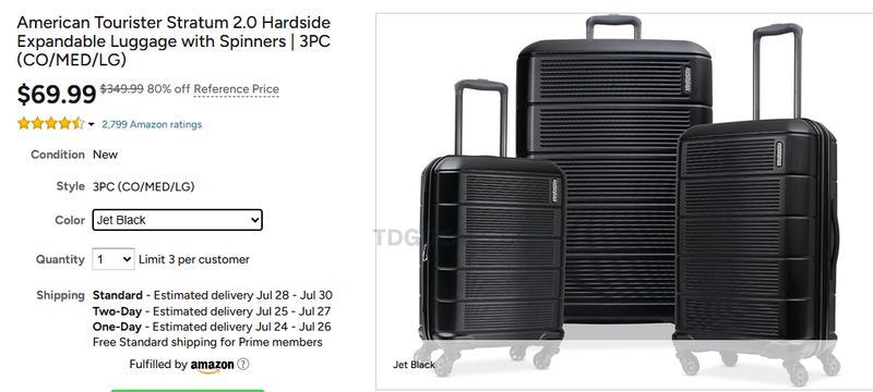 AMERICAN TOURISTER 3-PC LUGGAGE SET $69.99 ✈️