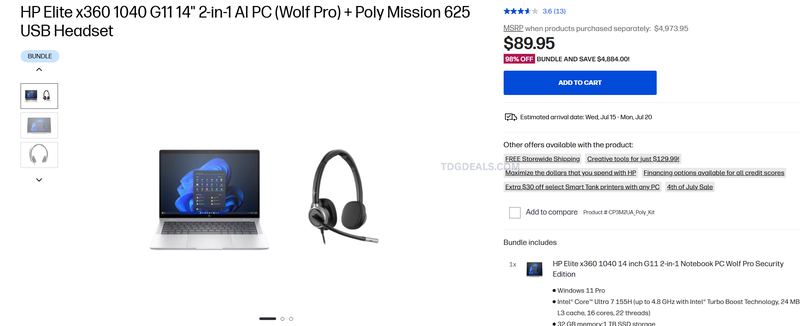 HP ELITE X360 BUNDLE DEAL 💻