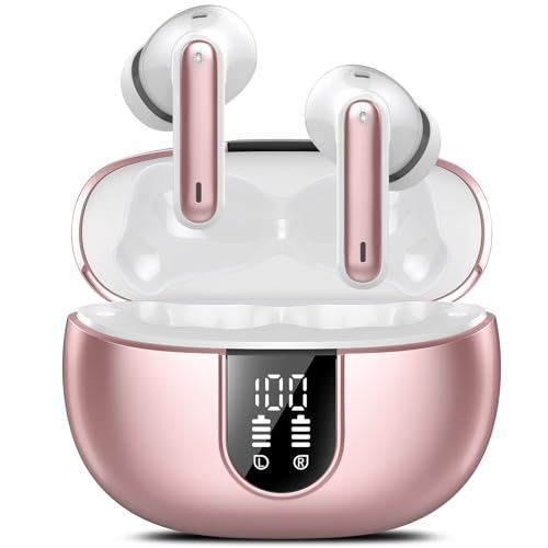 Ai Translation Earbuds Real Time, 165 Languages Translator Earbuds with 6 Translation Modes/No Subscription, Audio and Video Calls Translator Headphones, 42H Audifonos Traductores Inglés Español Rose