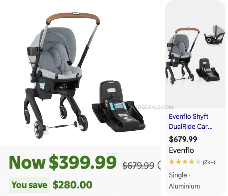 EVENFLO SHYFT DUALRIDE FOR $399.99