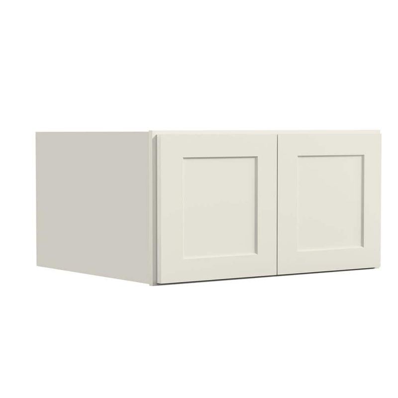 Hausvita - 33 in. W x 24 in. D x 18 in. H in Antique White Plywood Ready to Assemble Kitchen Wall Cabinets with 2-Doors