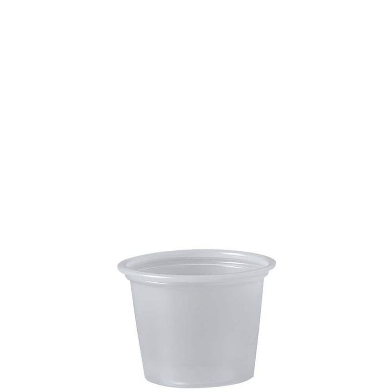 DART - Translucent 1 oz. Disposable Polystyrene Plastic Cups (2500 Per Case)
