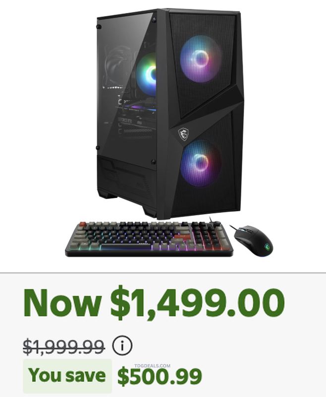 $500.99 OFF MSI CODEX R2 RTX 5070 GAMING PC