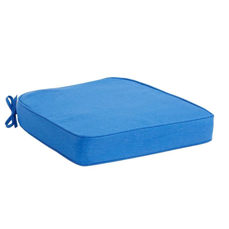 Hampton Bay - 20 in. W x 20 in. D CushionGuard Universal Outdoor Seat Pad in Sail Blue
