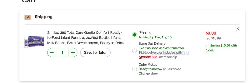 TARGET SIMILAC CODE — ITEMS UNDER $15