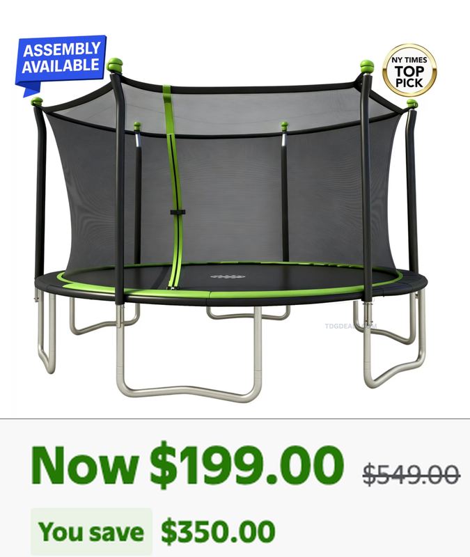 THIS 14FT TRAMPOLINE HIT ROLLBACK NOW $199