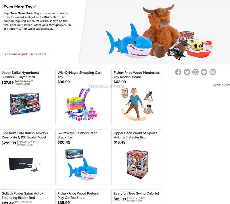 WOOT TOY SALE — BUY 6, GET 60% OFF
