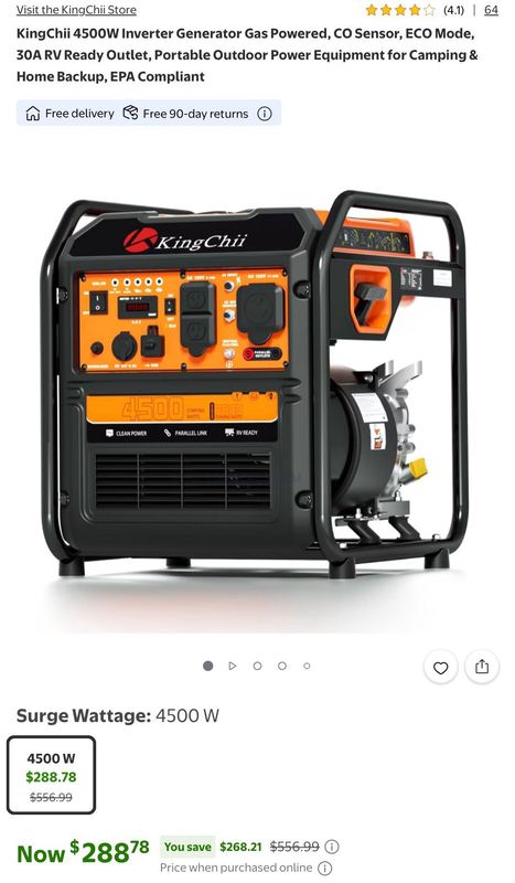 NEARLY 50% OFF GENERATOR