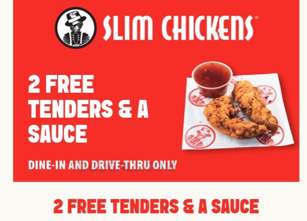 🍗 FREE Slim Chickens Tenders!