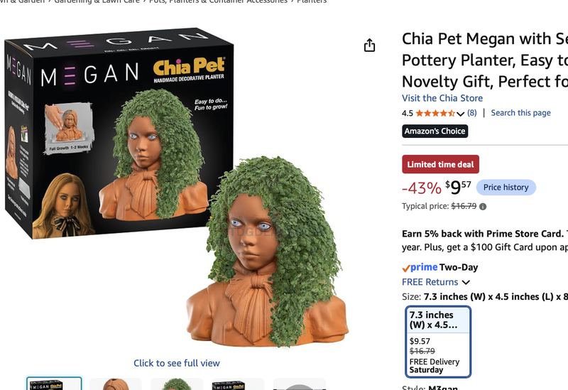$16.79 M3GAN CHIA PET NOW $9.57