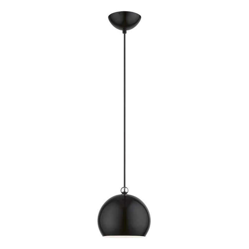 AVIANCE LIGHTING - Hallshire 1-Light Shiny Black Island Globe Mini Pendant