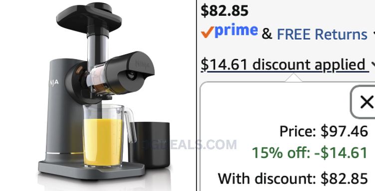 Buy Used Ninja NeverClog Cold Press Juicer for $82.85!?