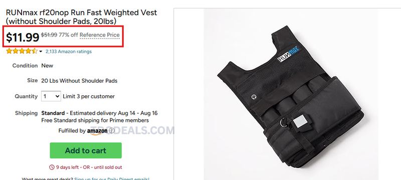 RUNMAX WEIGHTED VEST $11.99 💪