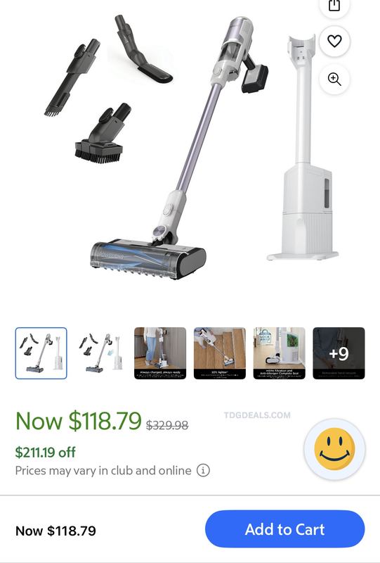 $118.79 SHARK CLEAN & EMPTY CORDLESS STICK VACUUM