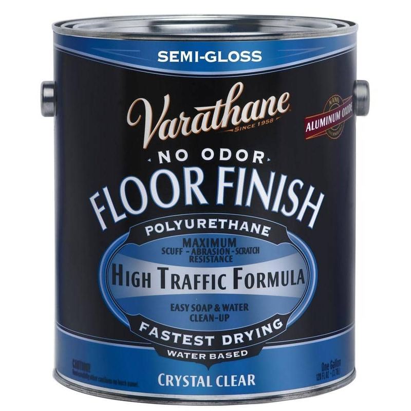 Varathane - 1 gal. Clear Semi-Gloss Water-Based Floor Polyurethane (2-Pack)