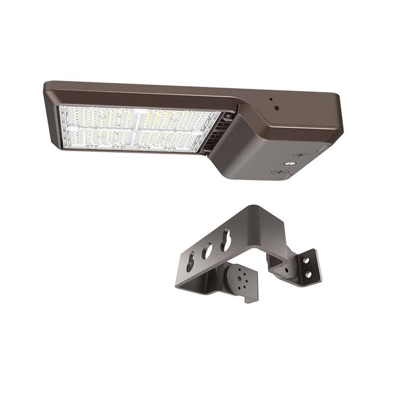 ETI LIGHTING - 400-Watt Equivalent Integrated LED Bronze Area Light with Trunnion Mount Kit TYPE 3 Adjustable Lumens and CCT
