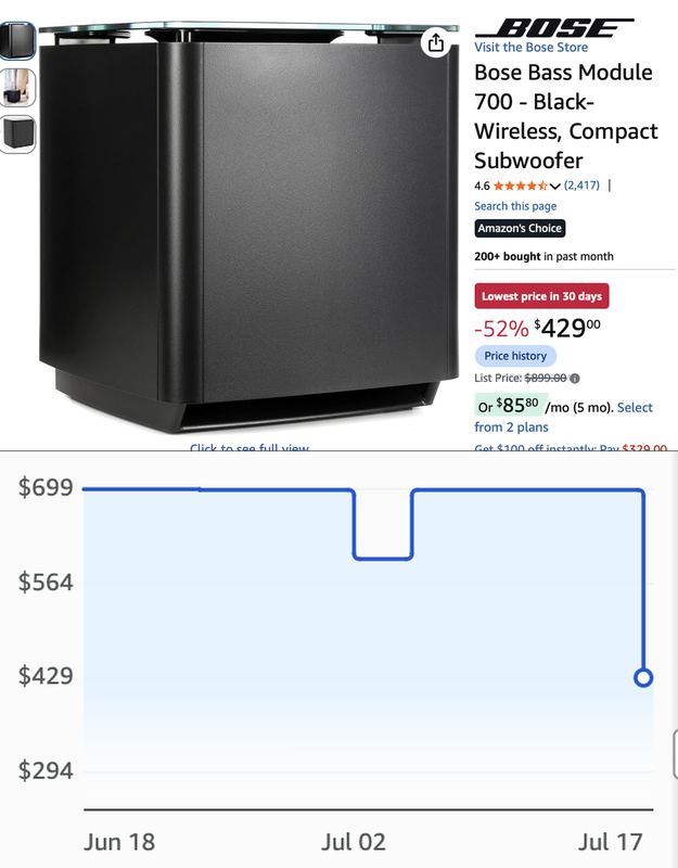 -52% OFF BOSE BASS MODULE 700 WIRELESS SUBWOOFER