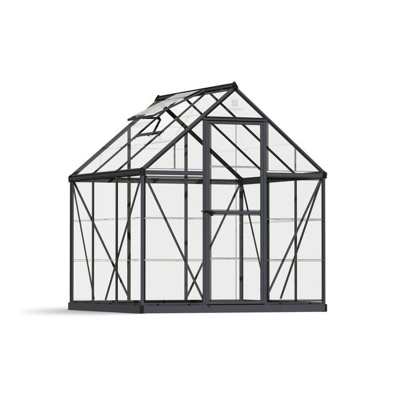 CANOPIA by PALRAM - Harmony 6 ft. x 6 ft. Gray/Clear DIY Greenhouse Kit