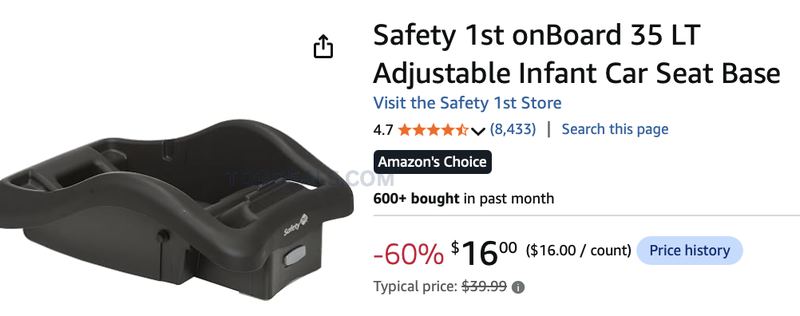 SAFETY 1ST INFANT CAR SEAT BASE $16 🚗👶