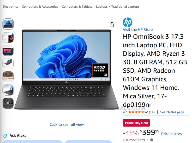 HP 17.3” LAPTOP DEAL 💻