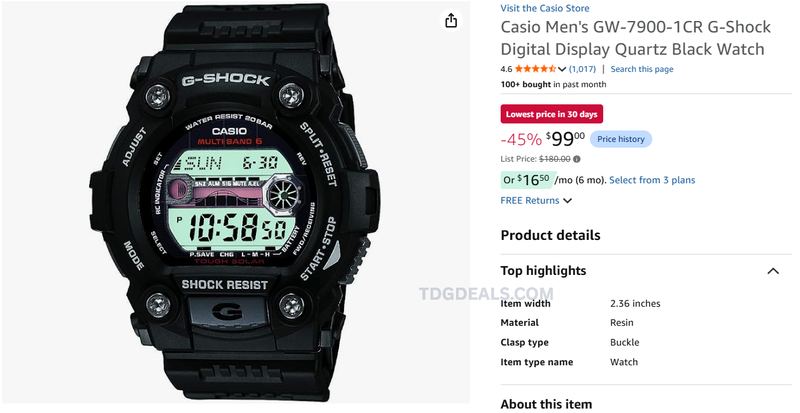$99 Casio G-Shock GW-7900 Watch ⌚