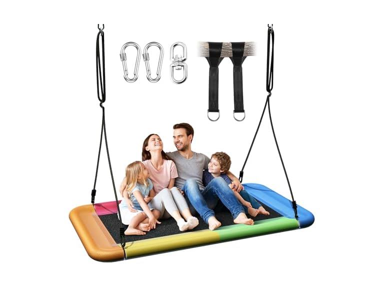 Everyfun Tree Swing for Kids and Adults, 60" Waterproof