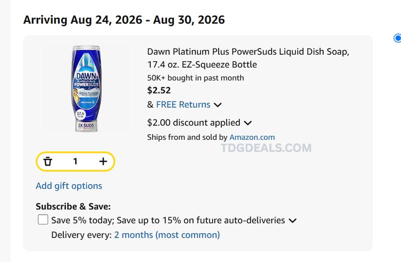 $2.52 DAWN POWERSUDS ON AMAZON