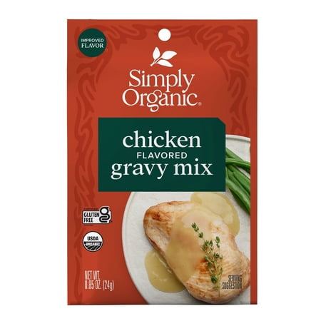 Simply Organic Roasted Chicken Gravy Seasoning Mix, .85 oz Packet