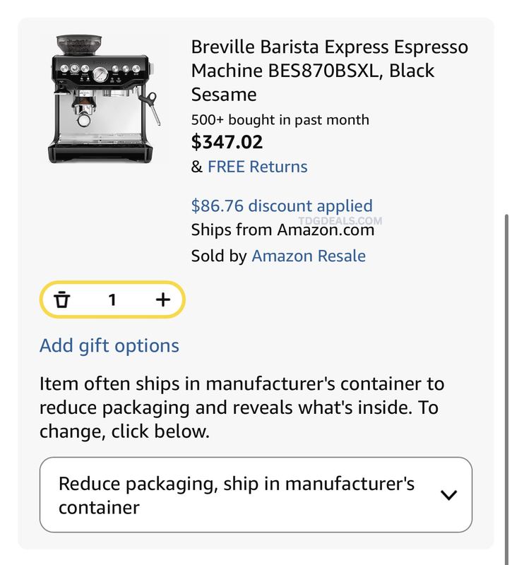$347 Breville Barista Express Espresso Machine (USED - VERY GOOD)