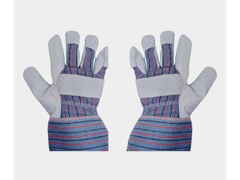 85% OFF: EXXO Split Leather Gloves w/Cuff, Lg - 3 Pair