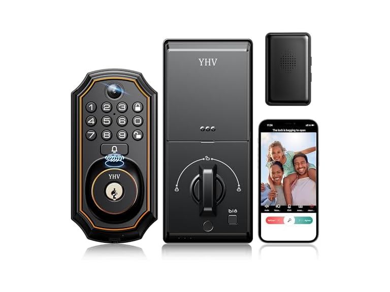 76% OFF: Smart Door Lock w/ Camera & Fingerprint