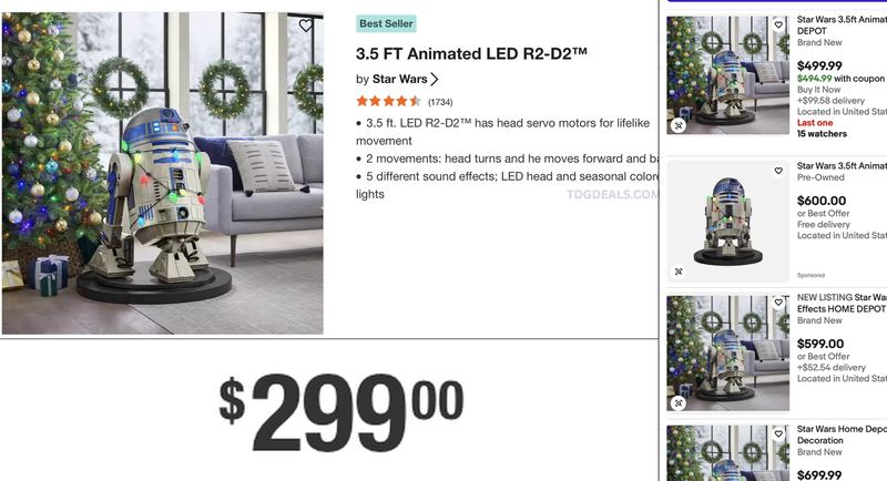 3.5 FT ANIMATED LED R2-D2™ IS LIVE 🚨