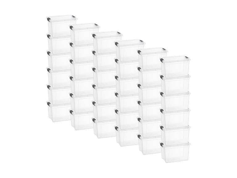 Superio Clear Storage Box with Lid, 8.75 Quart 36 Pack
