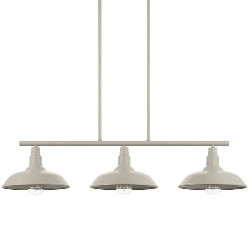 Hampton Bay - Kelford 35 in. 3-Light Grey Island Chandelier