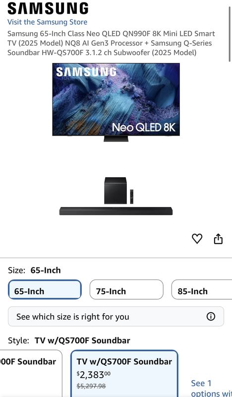 SAMSUNG’S 2025 FLAGSHIP 8K TV FOR $2,383 👀