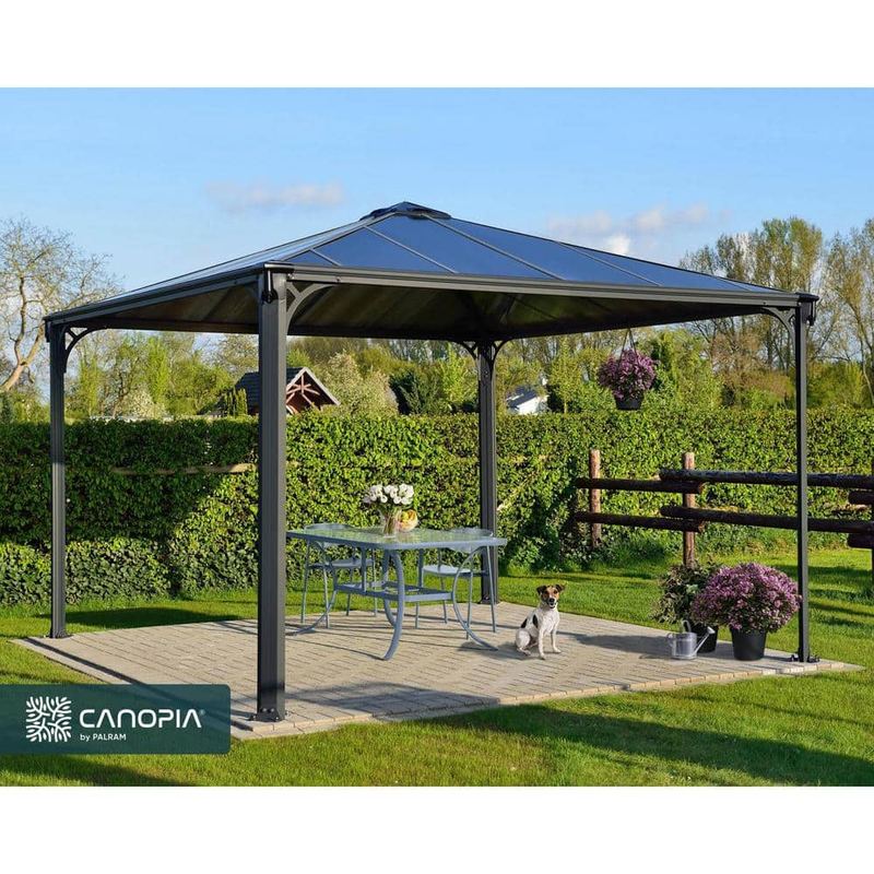 CANOPIA by PALRAM - Palermo 12 ft. x 12 ft. Gray/Bronze Outdoor Gazebo
