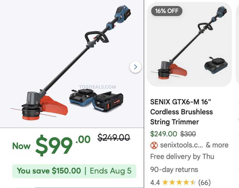 $150 OFF NOW $99 SENIX WEED WACKER