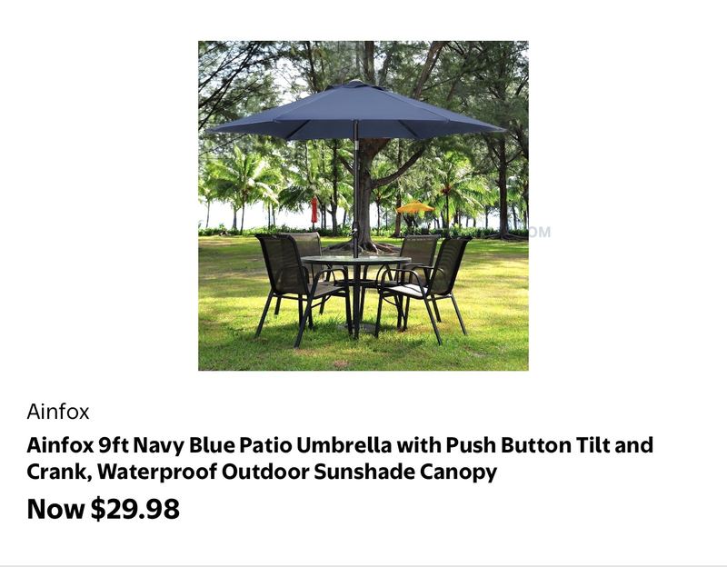 $30 Ainfox 9ft Patio Umbrella