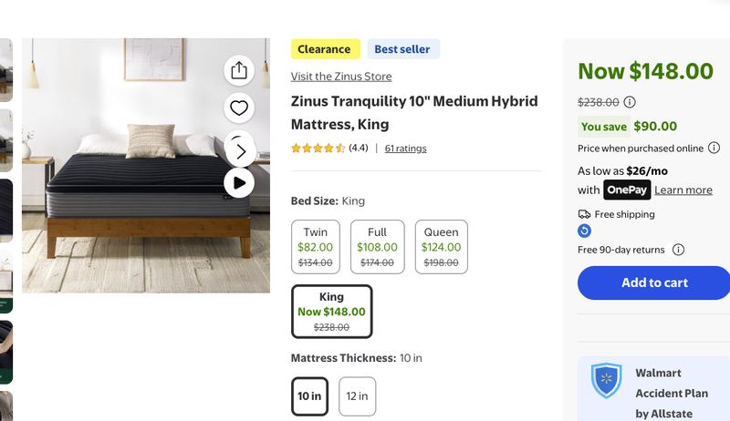 $238 - Medium Hybrid Mattress🛌